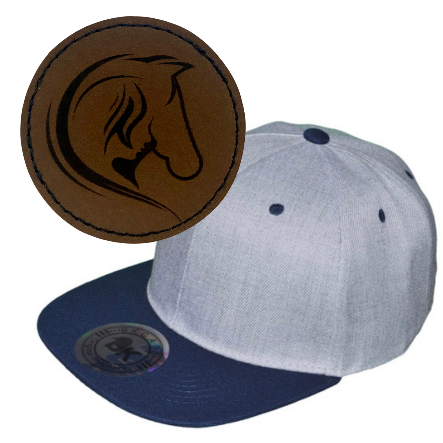 HORSE & GIRL LEATHER PATCH HAT