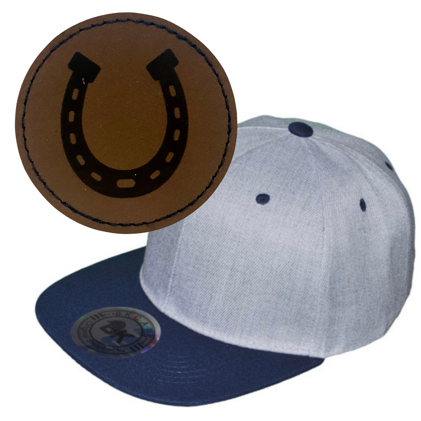 HORSE SHOE LEATHER PATCH HAT