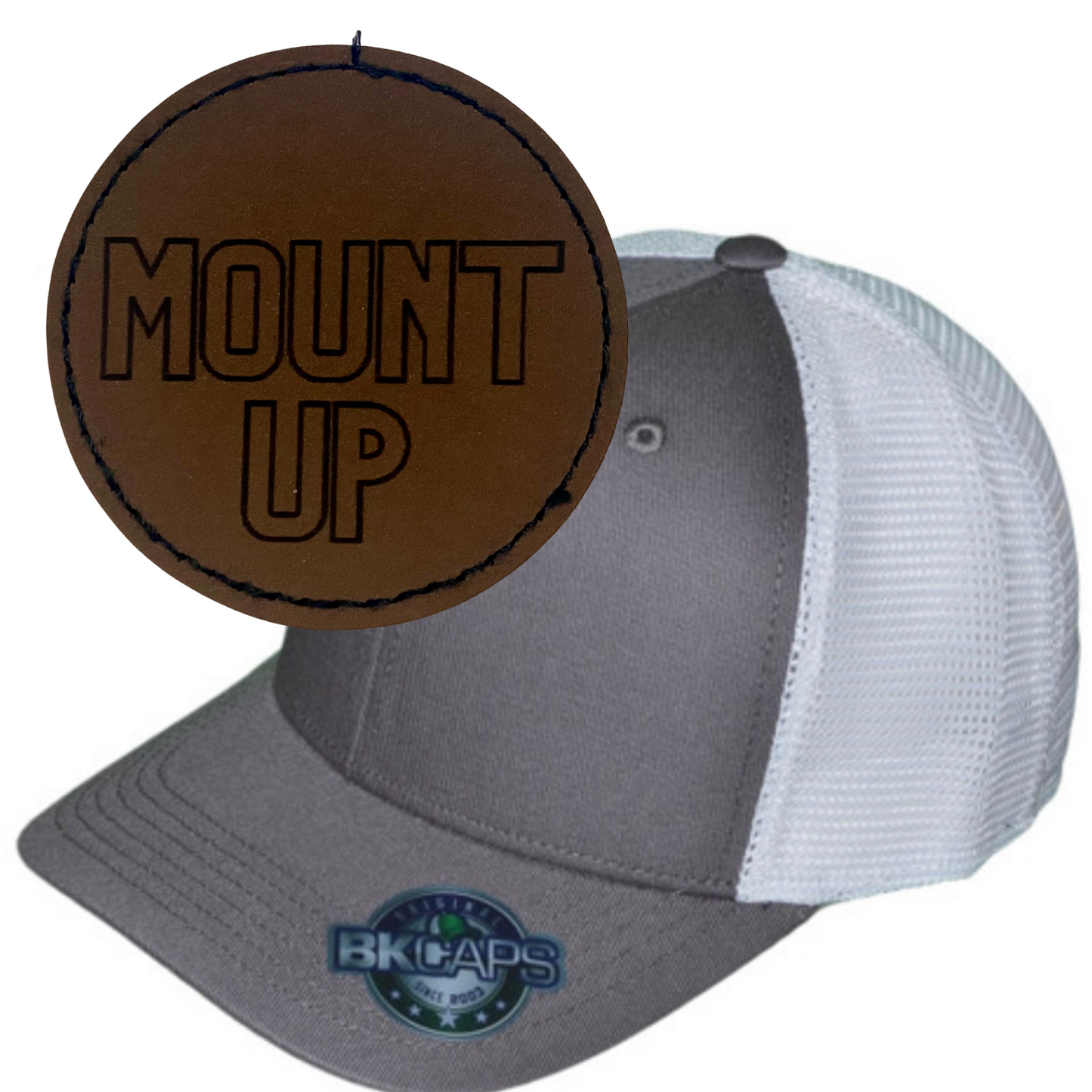 MOUNT UP LEATHER PATCH HAT