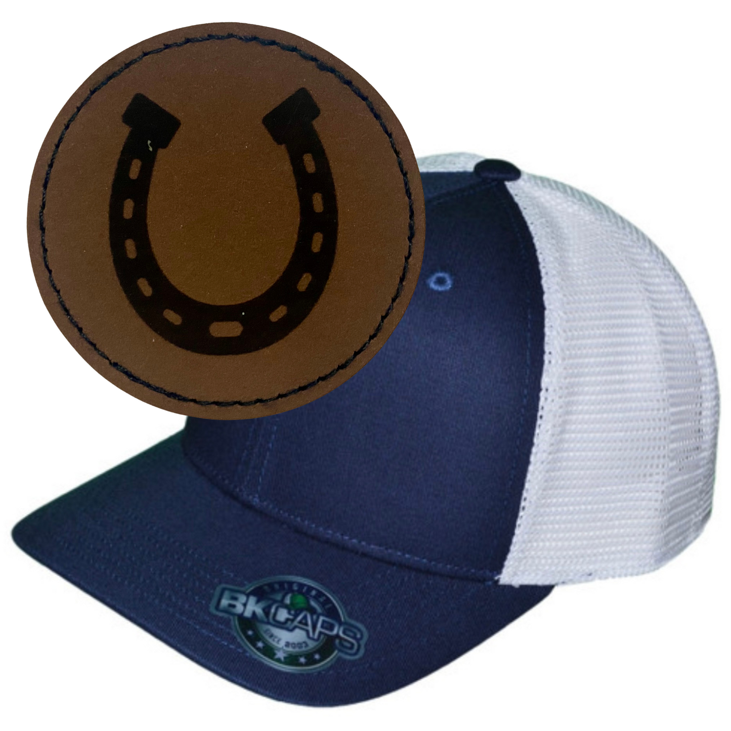 HORSE SHOE LEATHER PATCH HAT