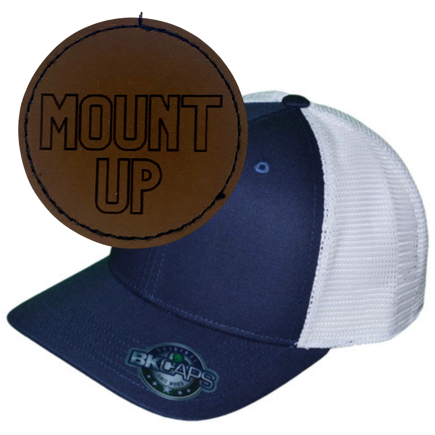 MOUNT UP LEATHER PATCH HAT