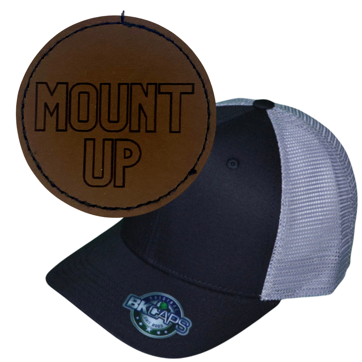 MOUNT UP LEATHER PATCH HAT