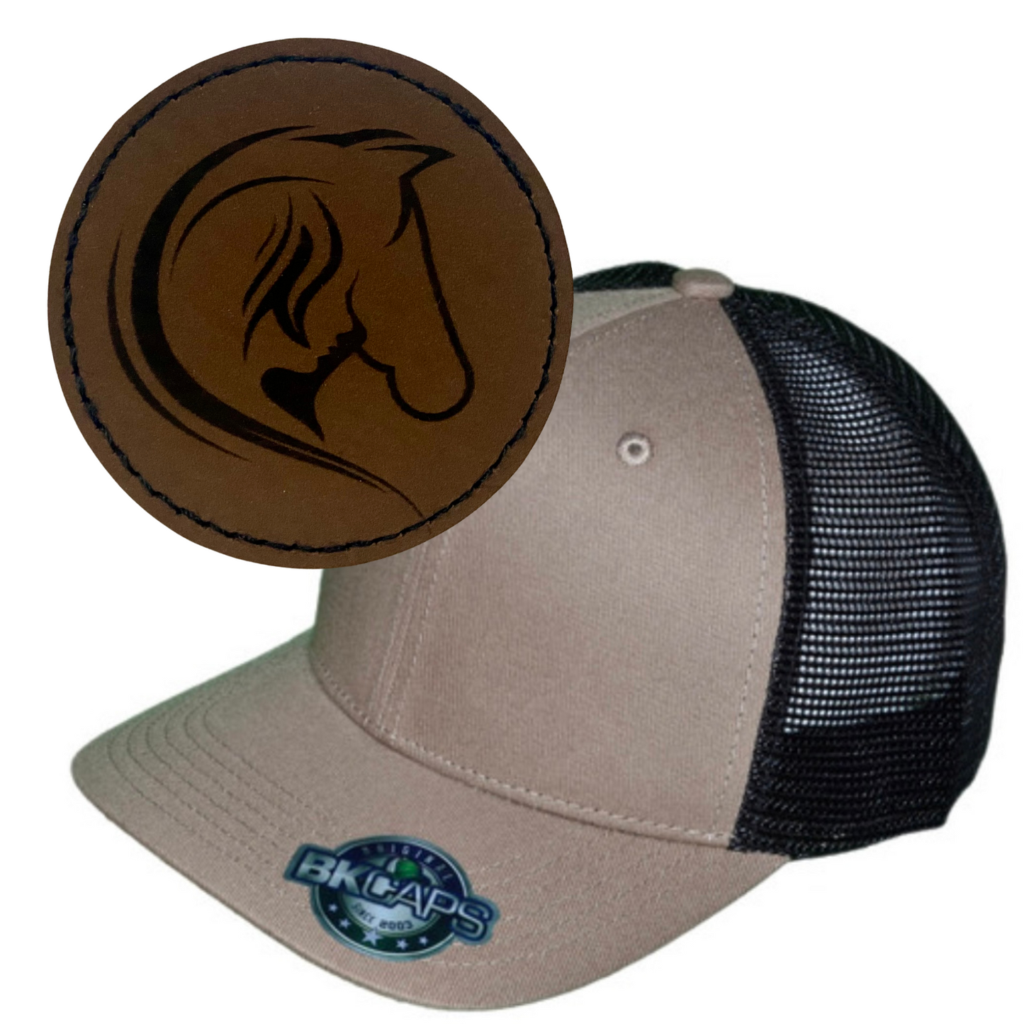 HORSE & GIRL LEATHER PATCH HAT