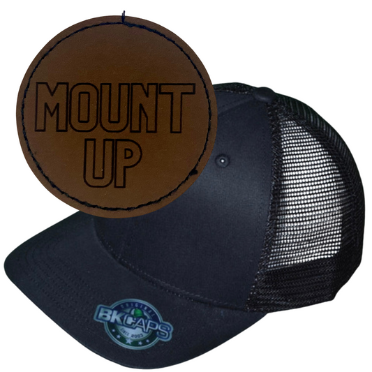 MOUNT UP LEATHER PATCH HAT