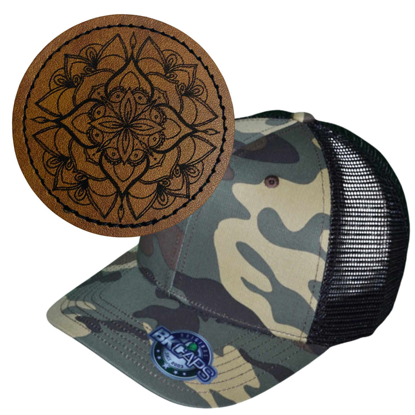 MANDALA LEATHER PATCH HAT