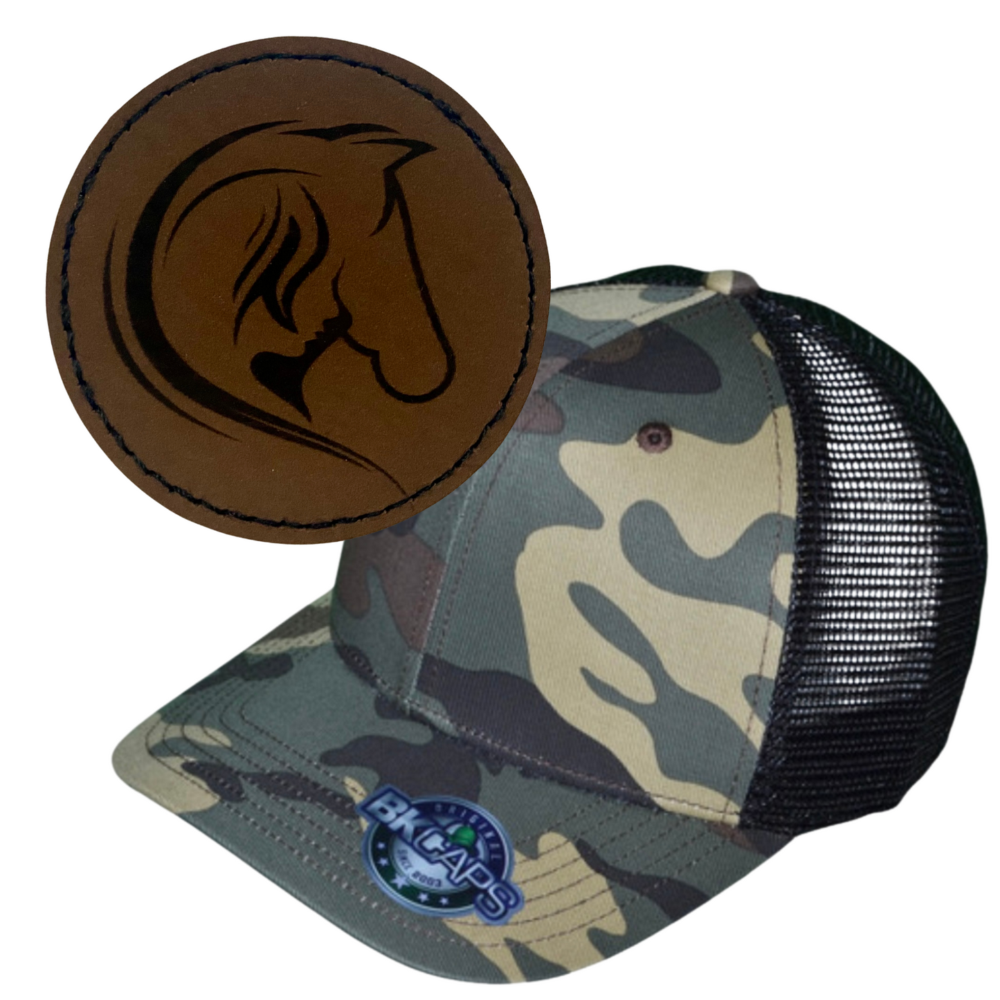 HORSE & GIRL LEATHER PATCH HAT