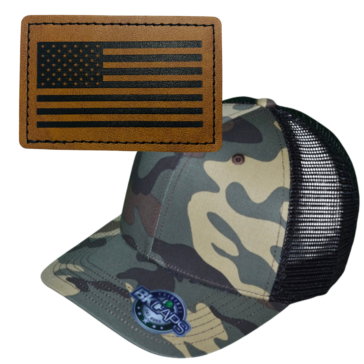 FLAG LEATHER PATCH HAT