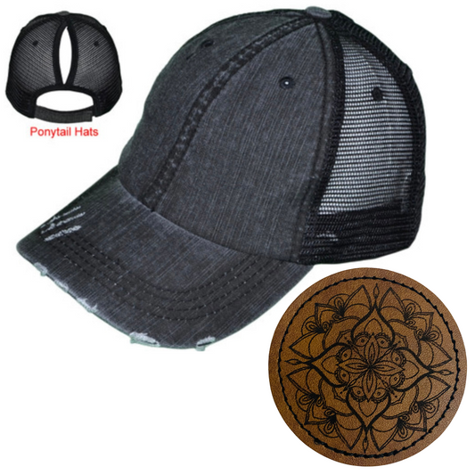 MANDALA LEATHER PATCH HAT