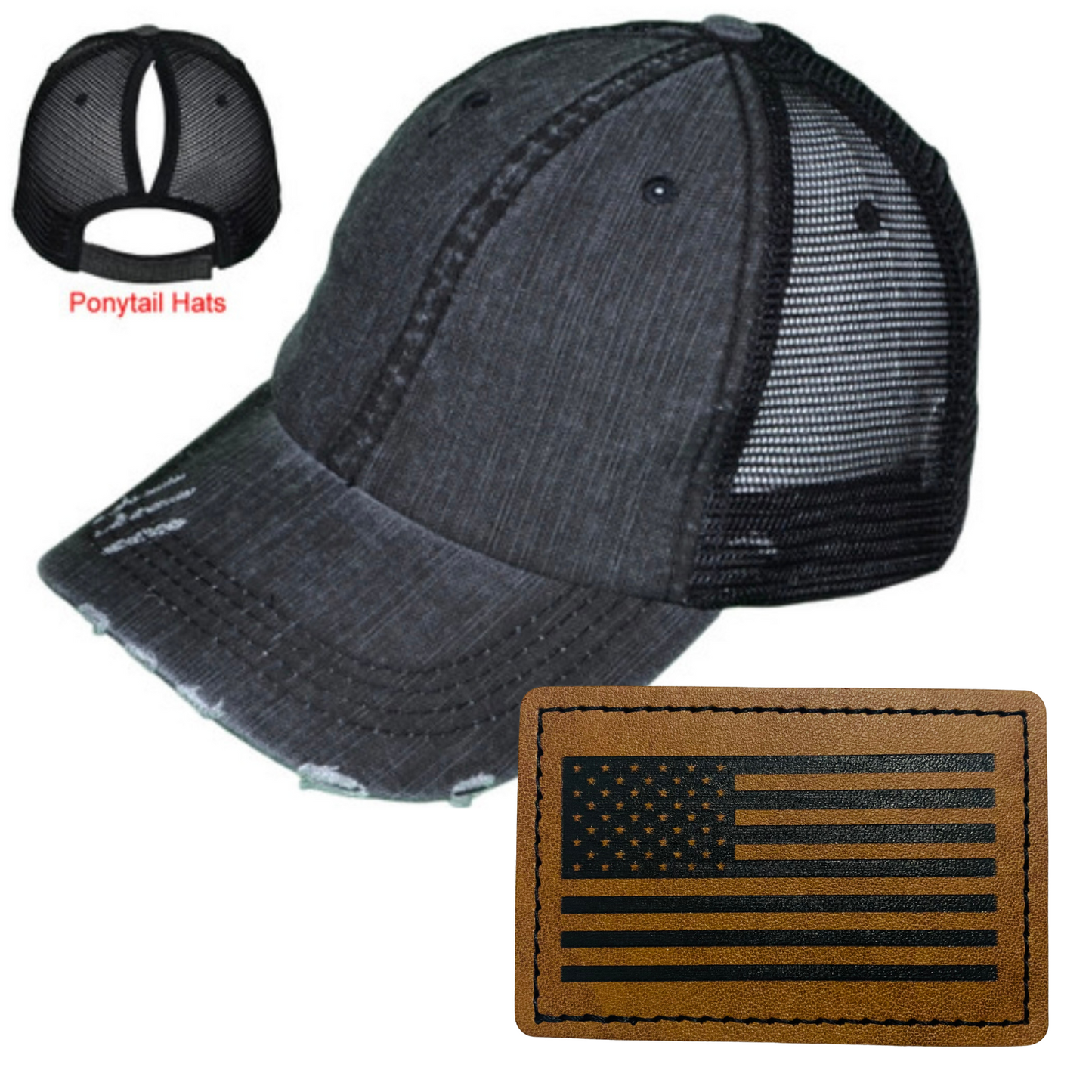 FLAG LEATHER PATCH HAT