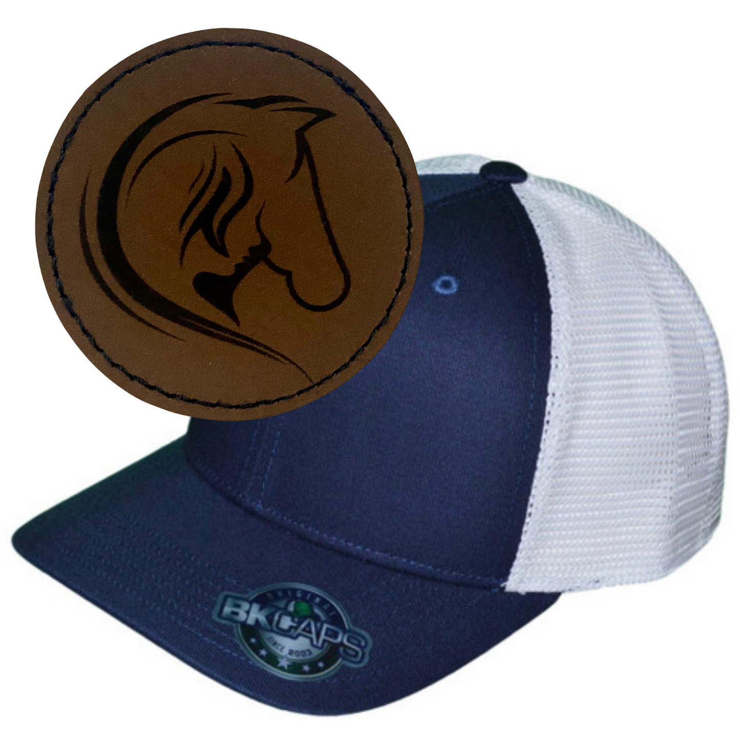 HORSE & GIRL LEATHER PATCH HAT