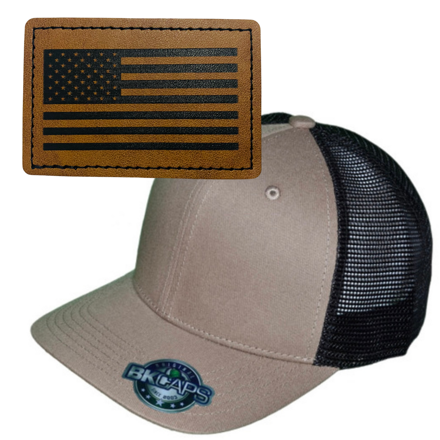 FLAG LEATHER PATCH HAT