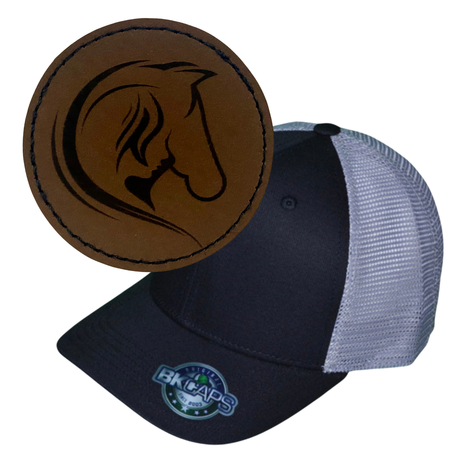 HORSE & GIRL LEATHER PATCH HAT