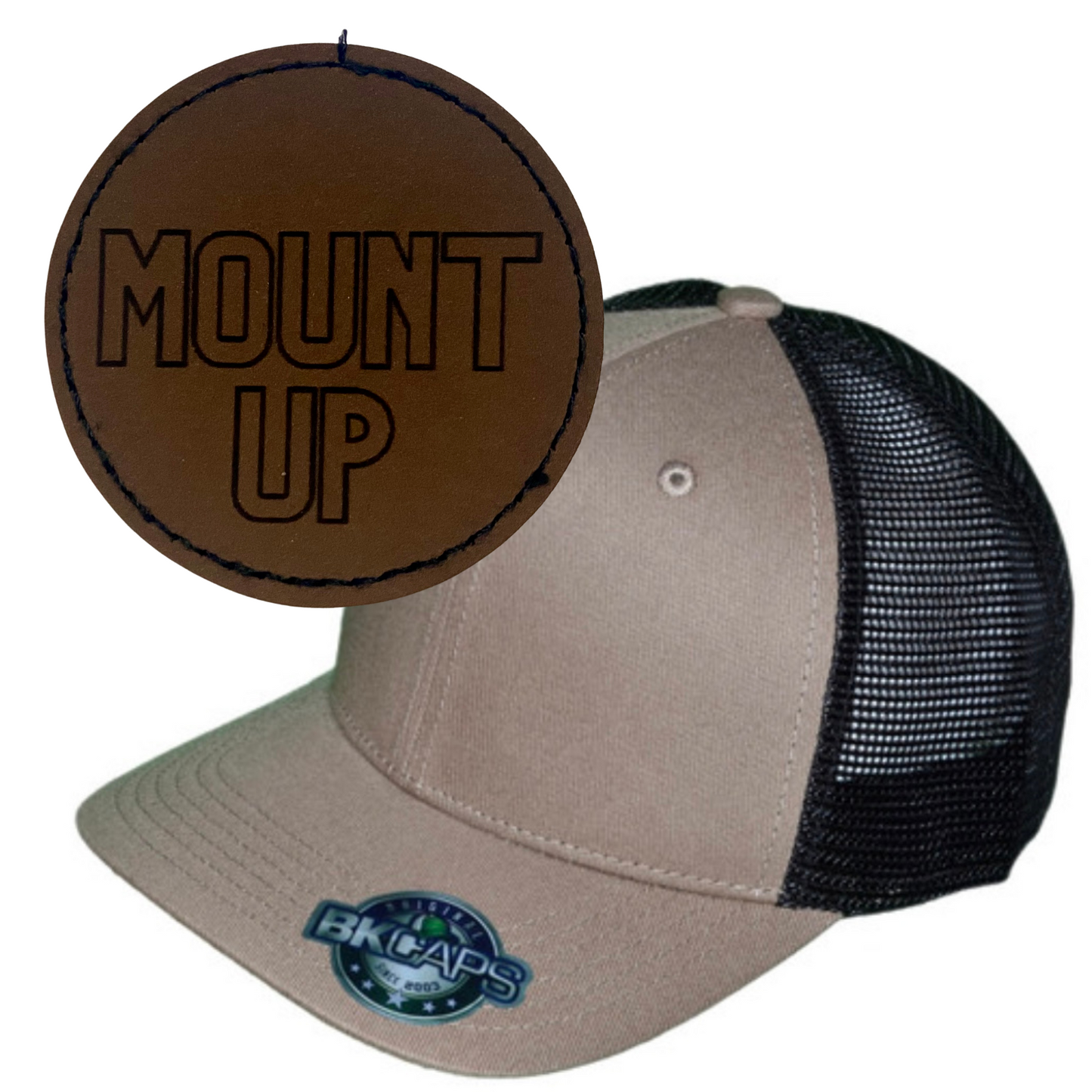 MOUNT UP LEATHER PATCH HAT