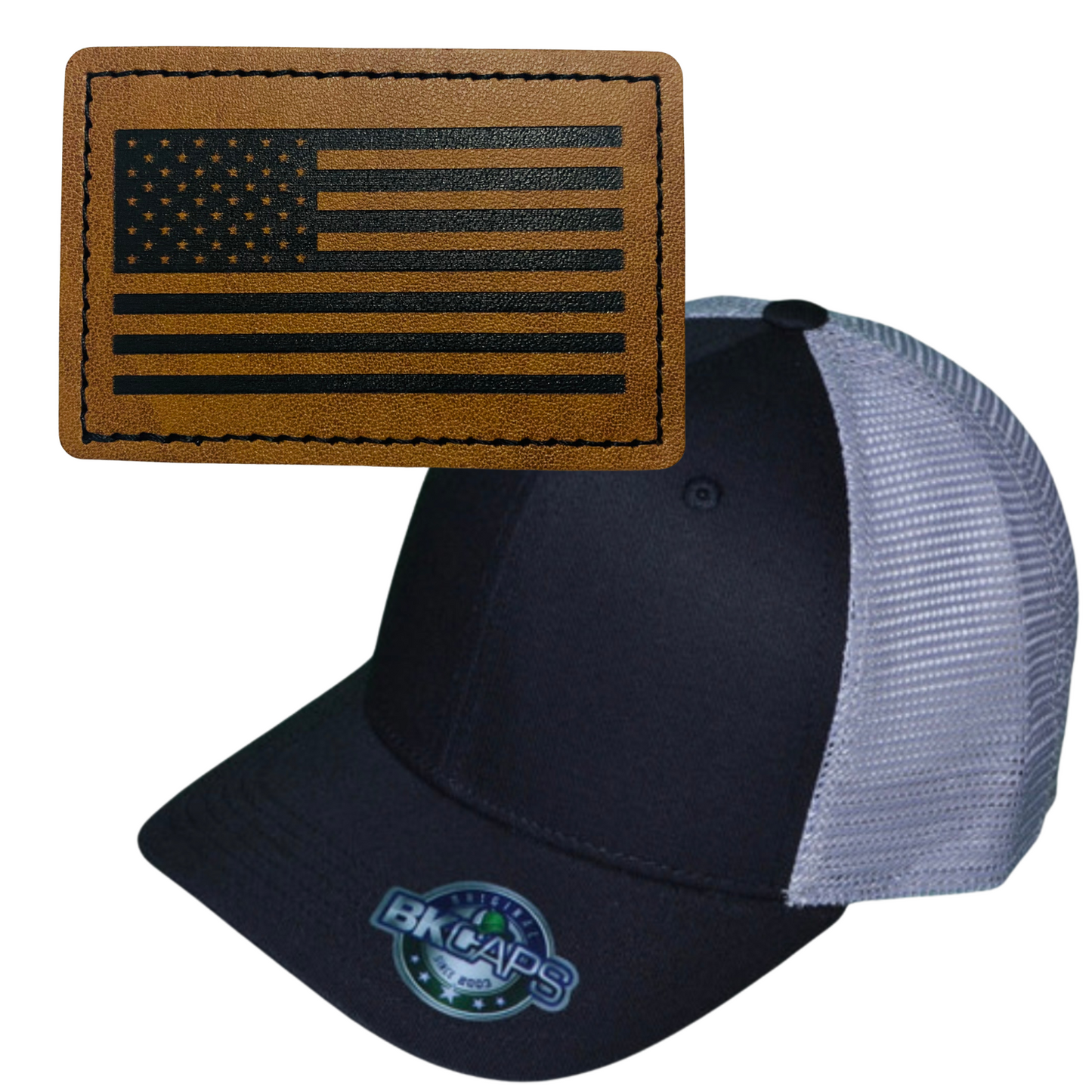 FLAG LEATHER PATCH HAT